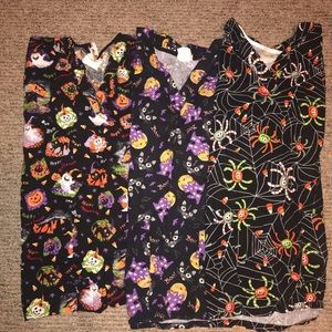 3 2x Halloween scrub tops
